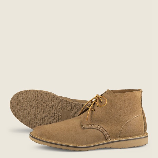 Red Wing Heritage Sko Weekender - Chukka Muleskinner Læder - Khaki - Herre 8573-BFJXN